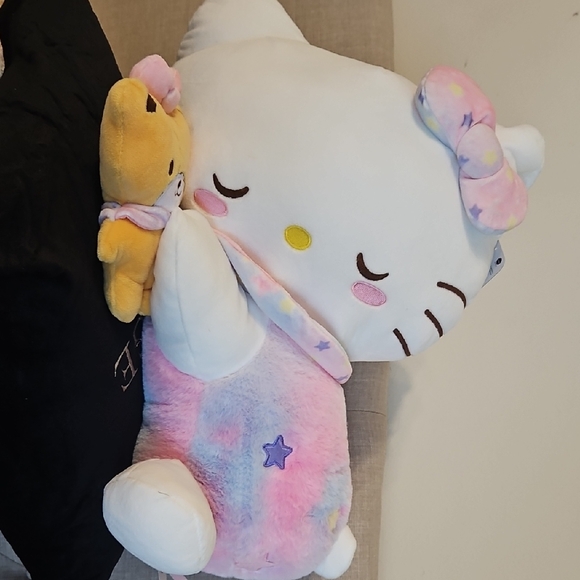 Hello Kitty Plush with Pink, White, and Yellow 19x13 - Picture 1 of 2